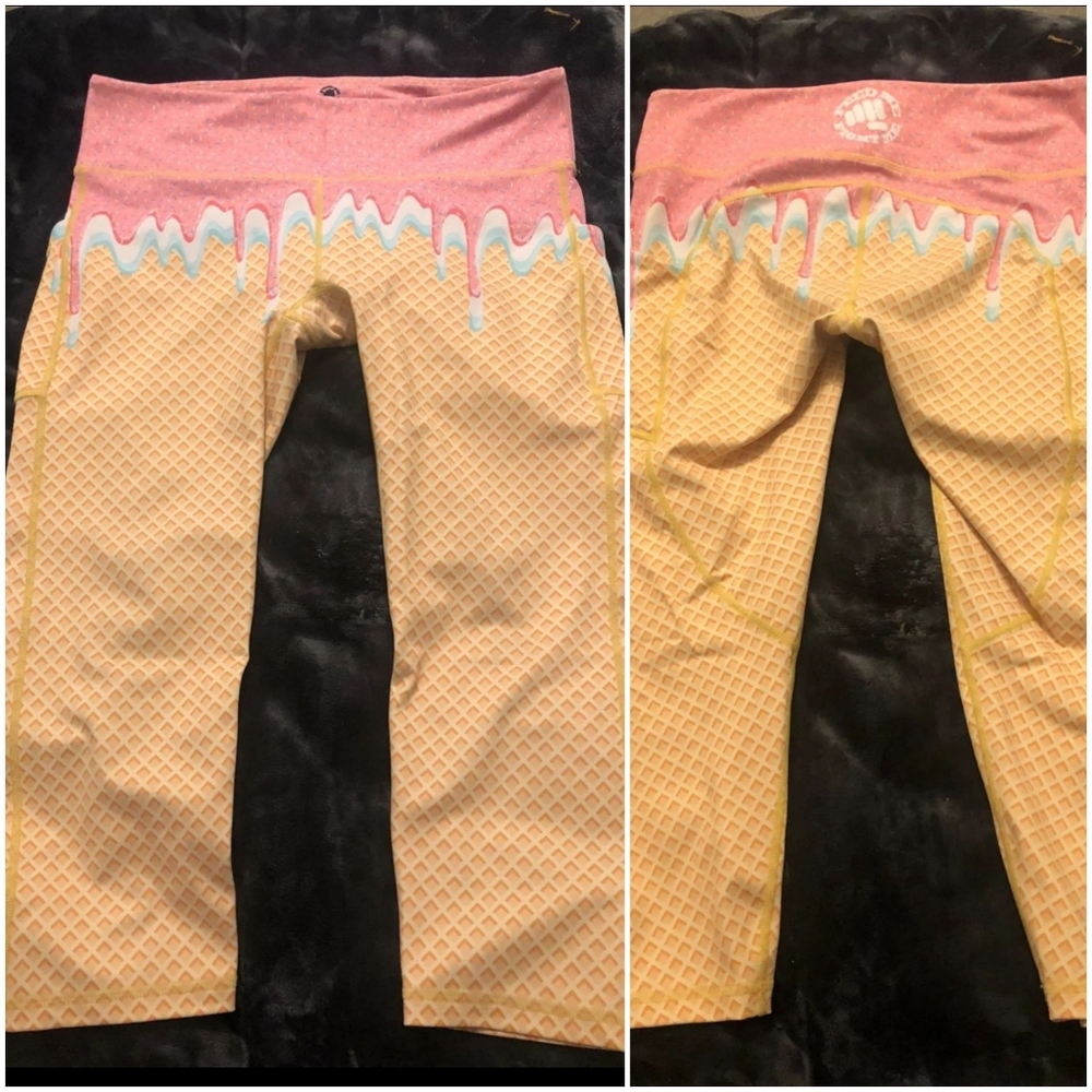 SOLD Feed Me Fight Me Ice Cream Cone Capris - L